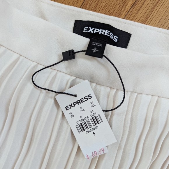 NWT EXPRESS High Waisted Pleated Color Block Midi Skirt (S) - Picture 8 of 8